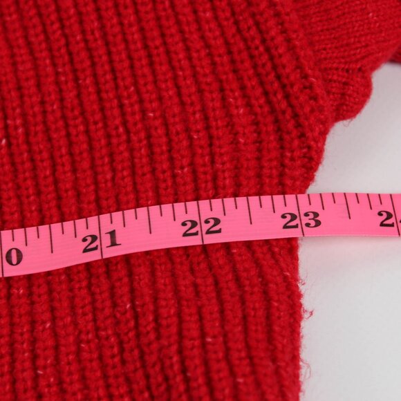 CeCe NWT Luminous Red Ribbed Sweater Popcorn Sleeve 2X - Picture 5 of 6